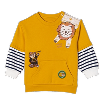 (Off-season) TeenieWeenie Kids Bear Childrens Wear 23 Autumn and Winter Boy Baby Print Fake Two-piece Sweatshirt