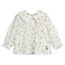 TeenieWeenie Kids bear childrens clothing baby girl summer style floral sweet long-sleeved shirt top