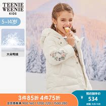 TeenieWeenie Kids bear childrens clothing girls down jacket medium long foreign atmosphere thick winter coat