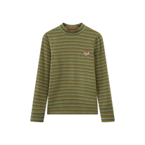 TeenieWeenie Kids 24 autumn and winter boys and girls half turtleneck colorful striped long-sleeved T-shirt