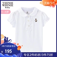 TeenieWeenieKids gấu 2019 quần áo trẻ em bé gái áo thun ngắn tay T0BA92651A - Áo sơ mi bexinhshop shop