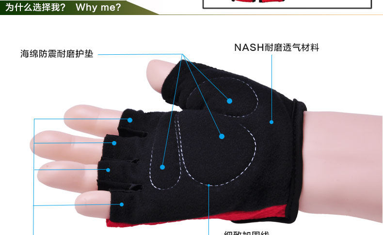 Gants pour vélo mixte - Ref 2247459 Image 10