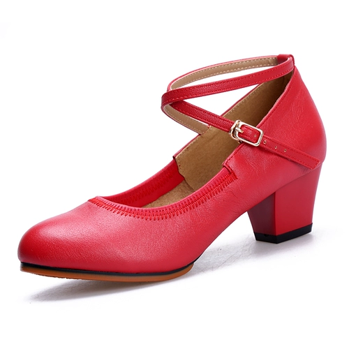 艾朗蝶 Four Seasons New Soft -Bottom Plaza Dance Shoes Женская средняя танцевальная туфли лето взрослые квадратные танце