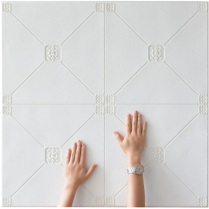 Self-adhesive three dimensional modern wallpapers on wall, 3D