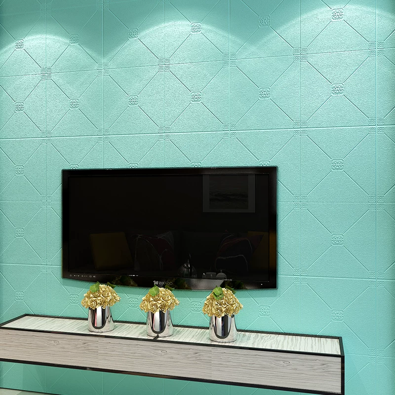 Self-adhesive three dimensional modern wallpapers on wall, 3D