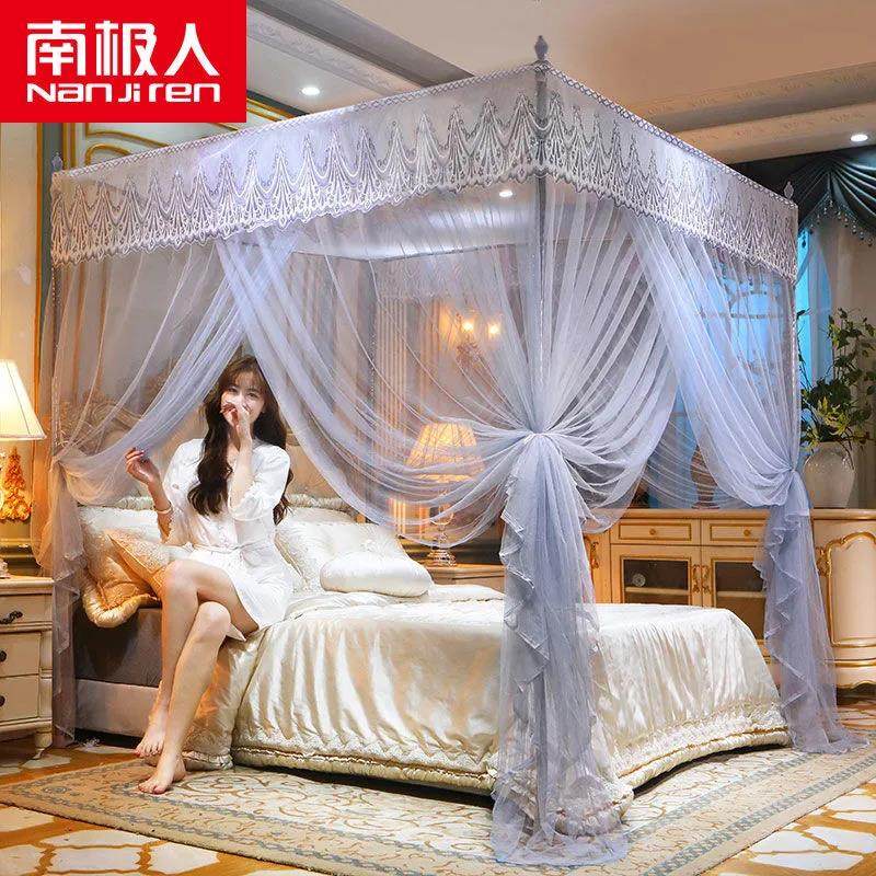 South Pole Man 2021 New arrival type mosquito nets 1 5m1 8 beds Princess Wind palace 2 m encrypted thickened home