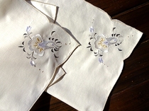 Foreign trade inventory cotton hand embroidered handkerchief napkin 42CM retro American country wind rice bottom value