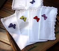 Style Princess Foreign Trade hand hook embroidery American pastoral retro hand towel napkin 48CM thick value