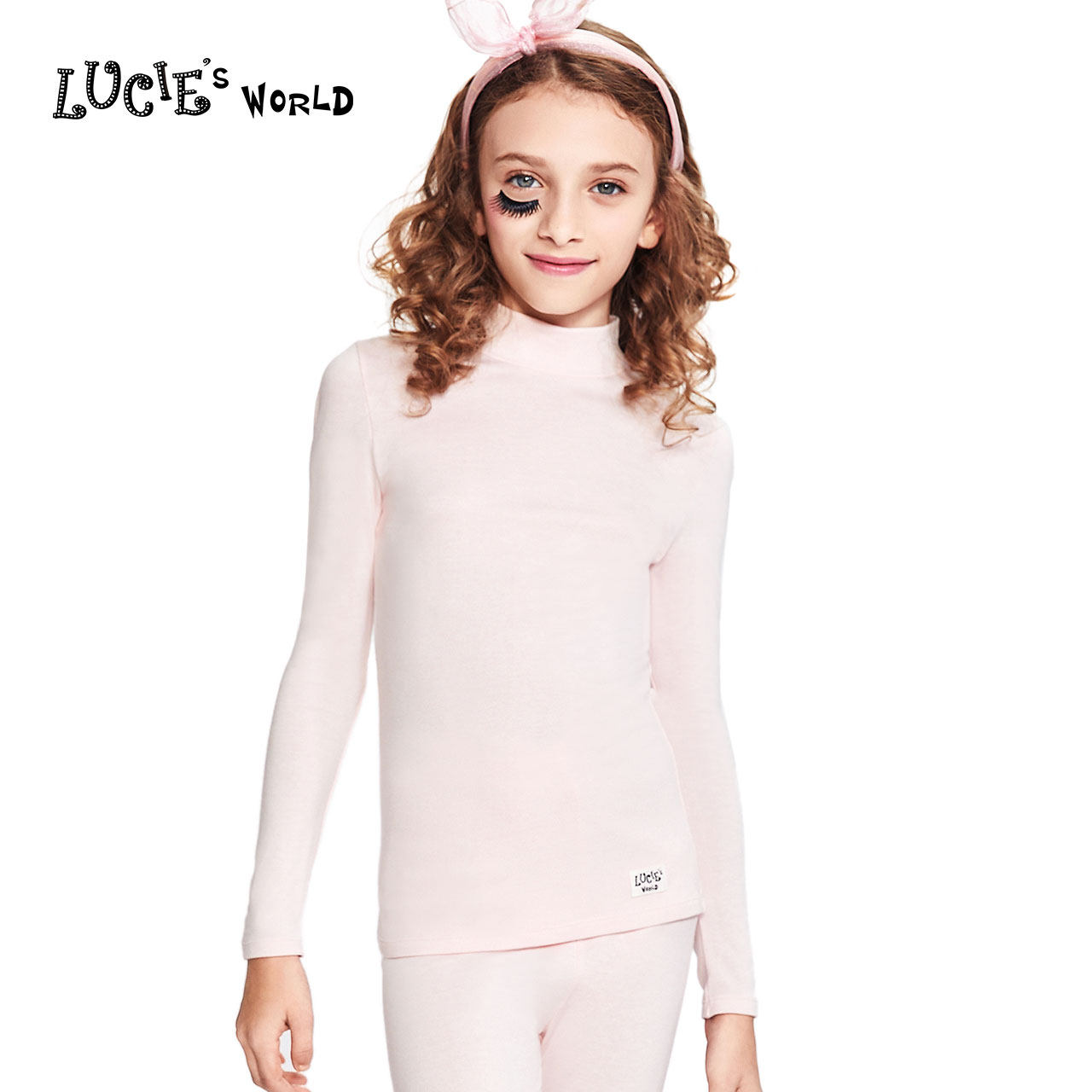 Anlifang's LUCIE girl's small high collar long sleeve warm coat is fitted with a bottom cotton sweater ND0002