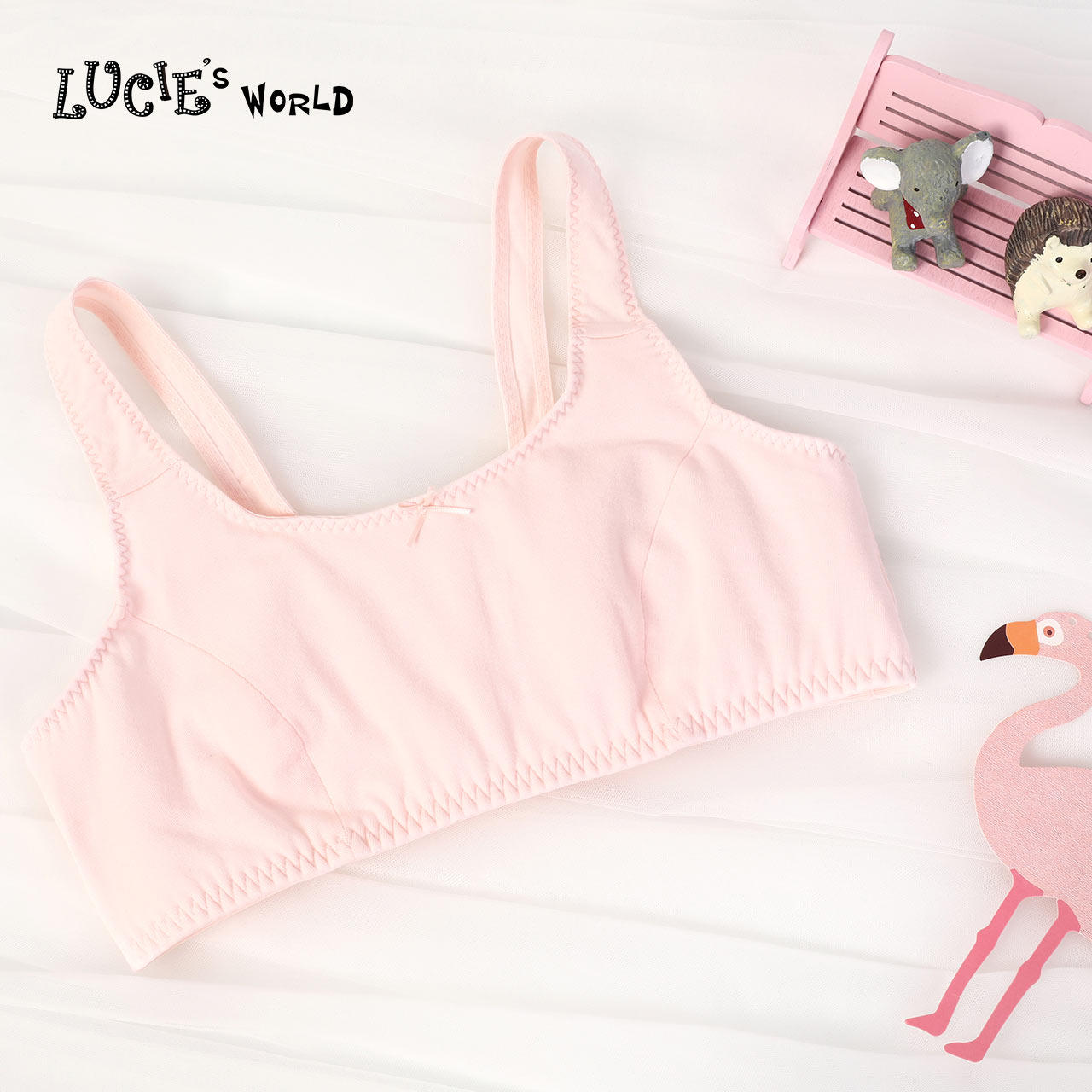 Anlifang's LUCIE Cotton Cotton Girl Developmental Apron Bra Students Slim Vest Underwear NB0722