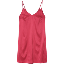 Embry Thin Mulberry Silk Sexy Suspender Nightgown Womens Wedding Year Red Home Dress EL00485