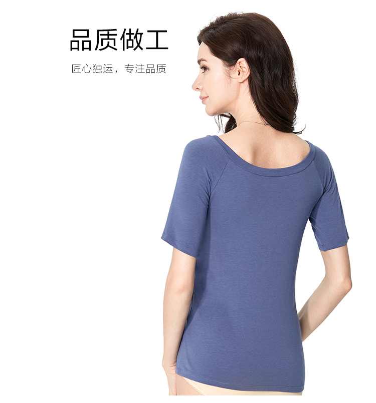 Cô An Lifang với đế lót ly, đồ ngủ ở nhà, áo sơ mi cotton ngắn tay, ELW0009 pyjama nữ