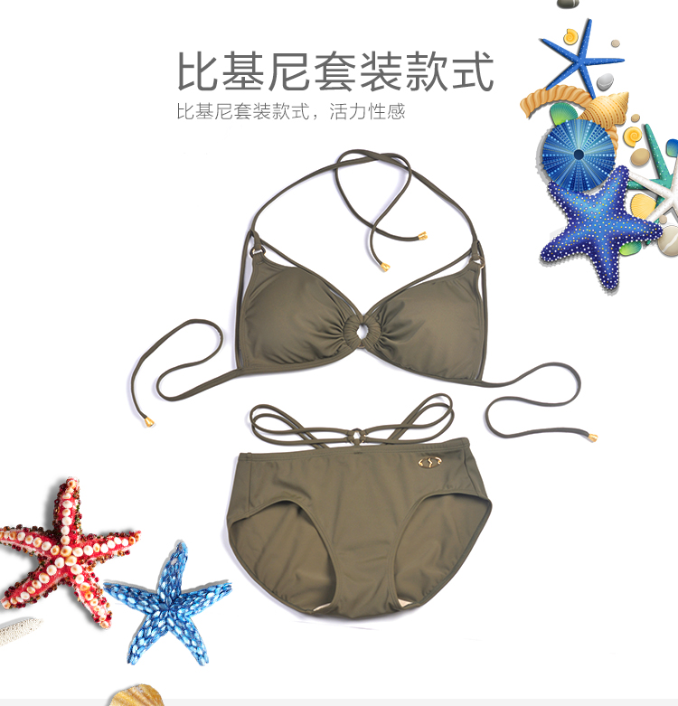 Bộ đồ bơi chia tay ren của phụ nữ Embrye Bộ đồ bơi bikini gợi cảm Bộ sưu tập đồ bơi Spa ES0943 - Bộ đồ bơi hai mảnh bikini 2 mảnh màu trắng