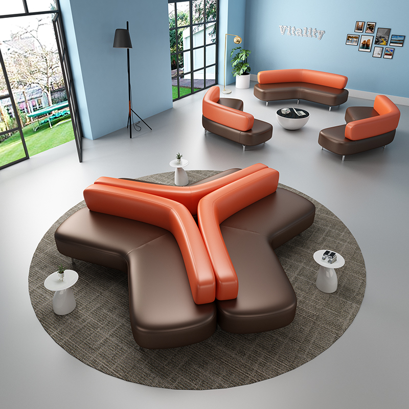 Office sofas tea table Composition Creative Leisure Business Reception room Guest Lounge Area Waiting for Alien Sofa Suits