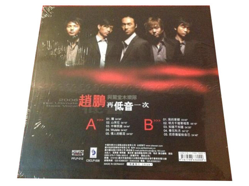 Bản gốc chính hãng Zhao Peng 2008 bass một lần nữa LP vinyl ghi đĩa ghi âm cổ điển - Máy hát 	đầu đĩa than akai	