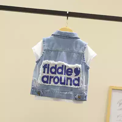 Children's clothing denim vest baby children spring clothes 2019 new children summer vest baby coat boys waistcoat tide