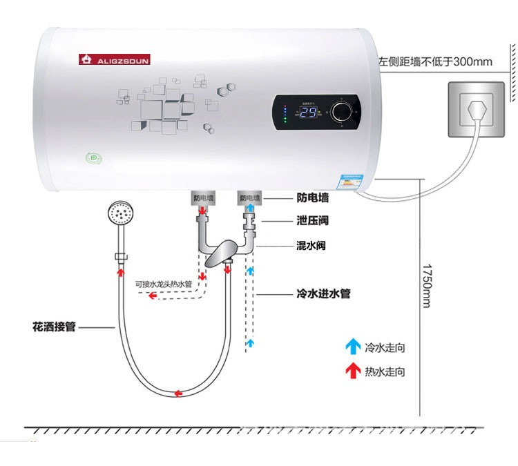 máy nước nóng năng lượng mặt trời megasun Máy nước nóng điện Ariston ALIGZSDUN 100 lít 40L50L60L80L120L tắm nước nóng nhanh giá bình nóng lạnh ariston