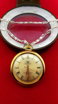 Historical memory 8090s Chongqing Shancheng brand gold-plated pocket watch