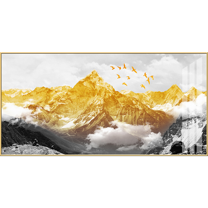 To embellish the landscape paintings of I and contracted horizontal version of the sitting room is crystal porcelain painting hangs a picture back jinshan new Chinese style sofa background