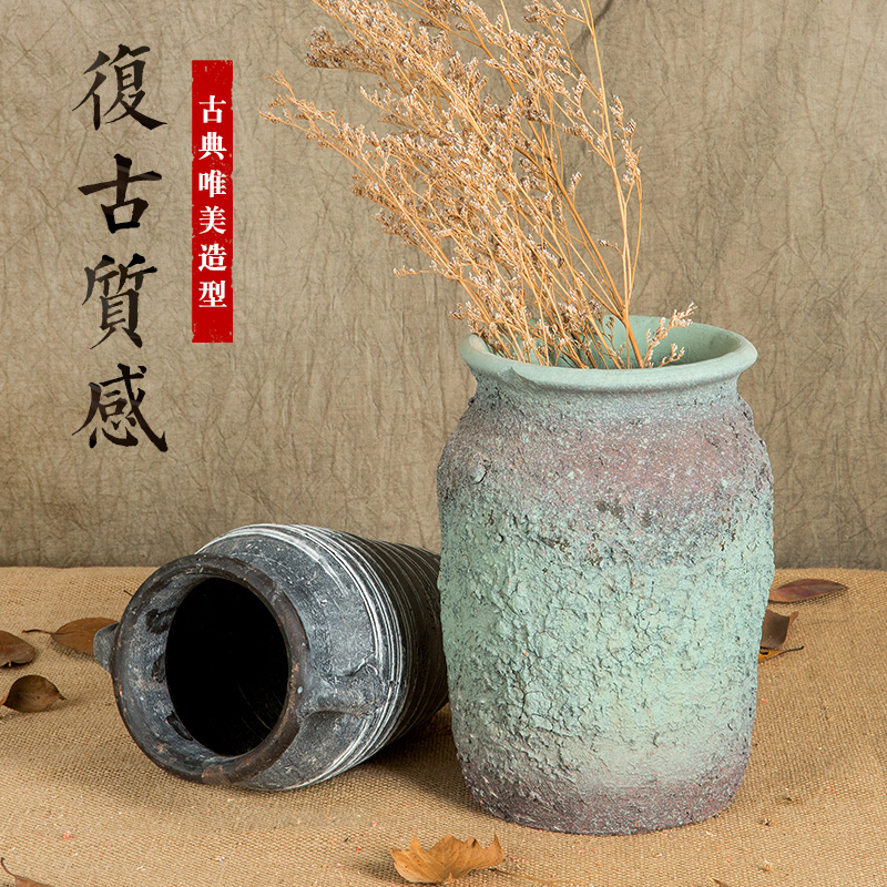 To embellish POTS 19 yuan [4] the old running the mage, coarse pottery fleshy art flower pot in clay mud restoring ancient ways is the living room