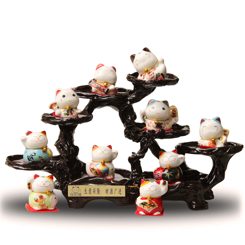 To run ten mascot plutus cat small manual ceramic furnishing articles the opened a housewarming gift birthday home outfit
