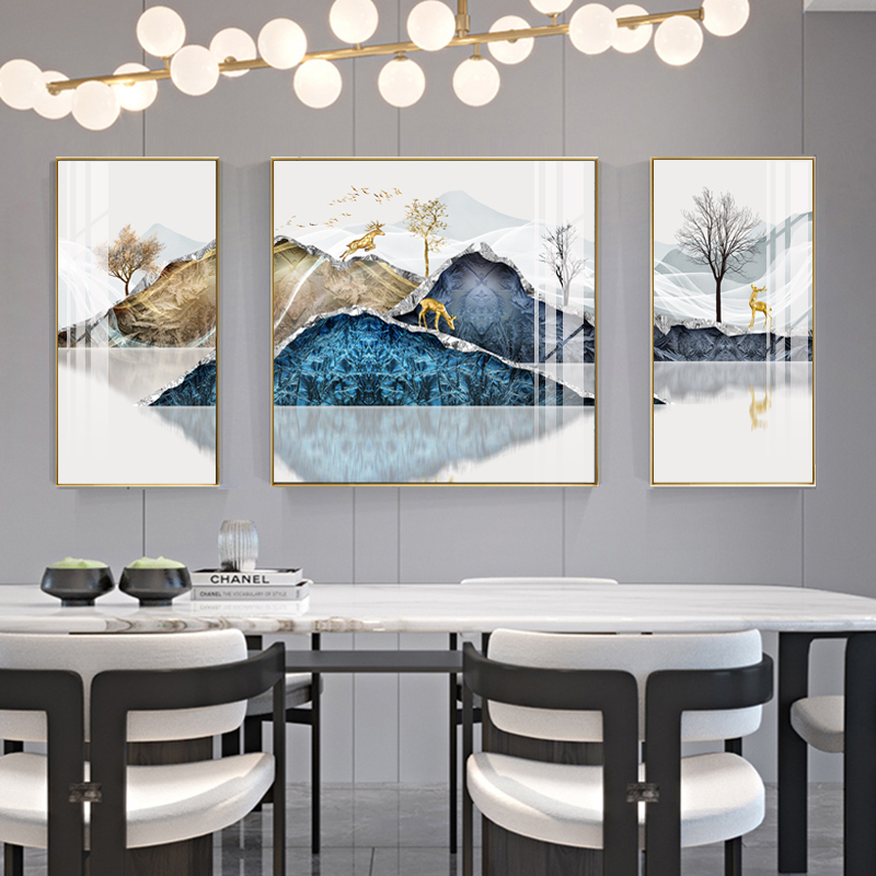 To embellish the crystal porcelain painting adornment of I sitting room sofa background wall light key-2 luxury set auger decorative painting style sambar