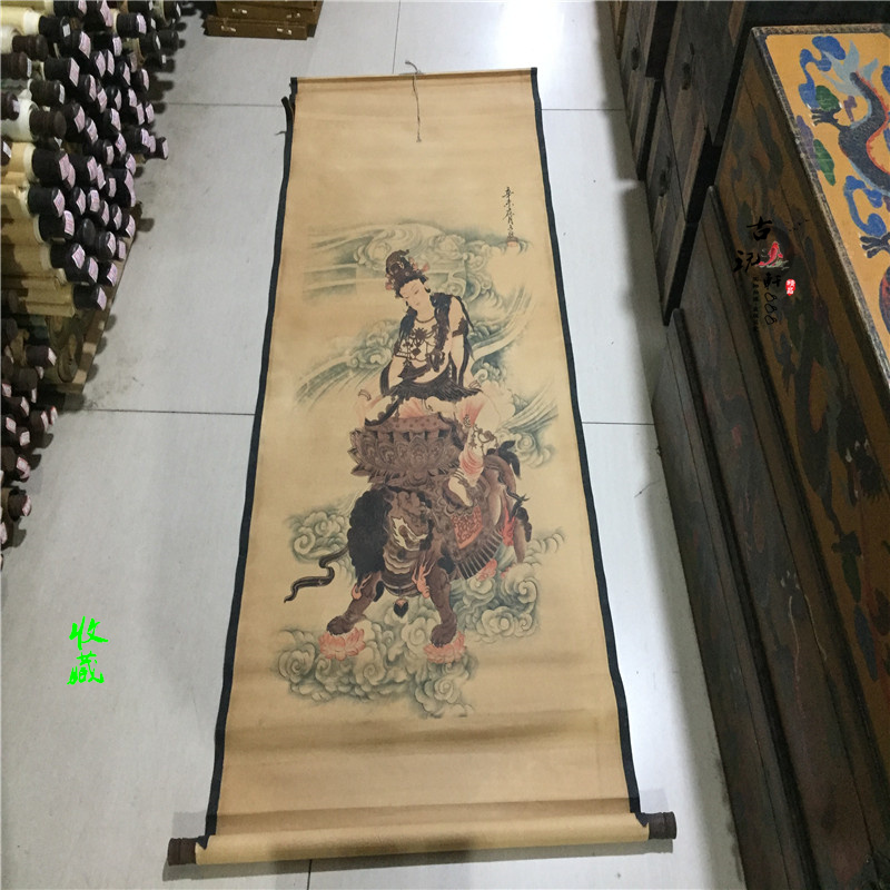 Imitation ancient as old character painting country painting ancient painting Celebrity Calligraphy Landscape Man Painting Living Room Office Decoration Painting Riding Beast Figure