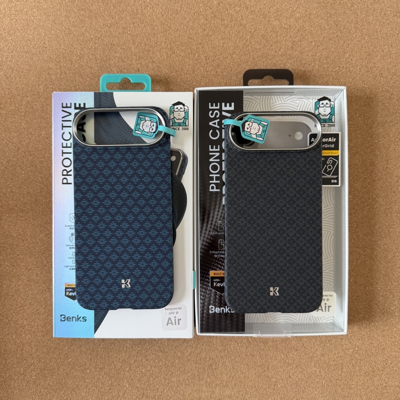 【Diamond Pattern】Benks Kevlar Phone Case for Apple 17Air, New Model, Magnetic, Lightweight, Kevlar Half-Cover Ultra-Thin Magnetic Kevlar Phone Case, Diamond Pattern Blue 【Diamond Pattern】Benks Kevlar Phone Case for Apple 17Air, New Model, Magnetic, Lightweight, Kevlar Half-Cover Ultra-Thin Magnetic Kevlar Phone Case, Diamond Pattern Blue