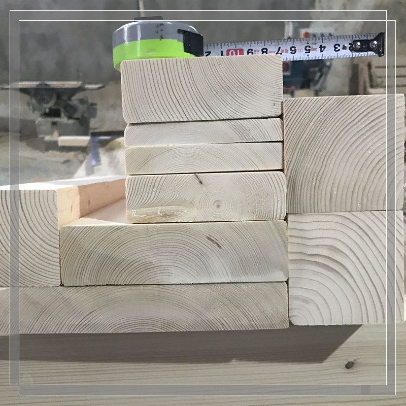 Zhangzi Pine Wood Square Column Log Sheet Solid Wood Keel Frame Wood Stick Wooden Bar Stairway Pedal Partition Diy Customize