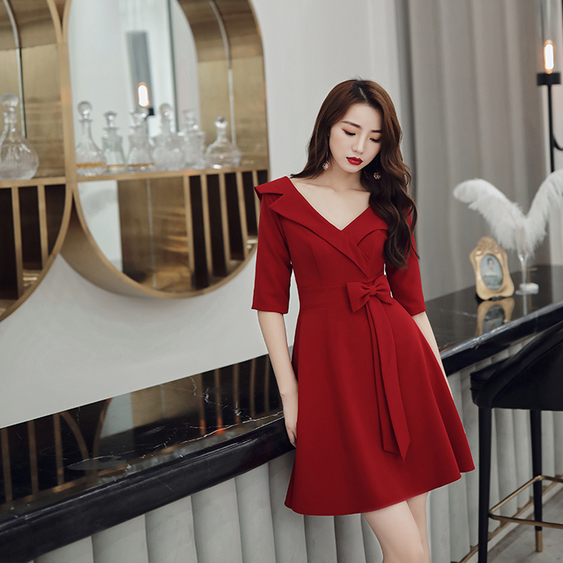 2021 new toast dress bride size dress female temperament high waist belly party dress dress slim