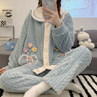 38336 точка скручивания три -колор маленький цветок синий