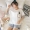 Bộ đồ ngủ nữ mỏng cotton mùa hè Phiên bản Hàn Quốc của học sinh lỏng lẻo Quần short ngắn tay mùa hè dễ thương dịch vụ tại nhà phù hợp với áo hai dây - Bộ Pajama