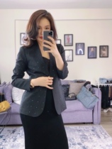 Drill imported three acetic acid drill drill suit womens spot