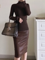 High collar pit stripe high bomb imported gold silk sweater spot