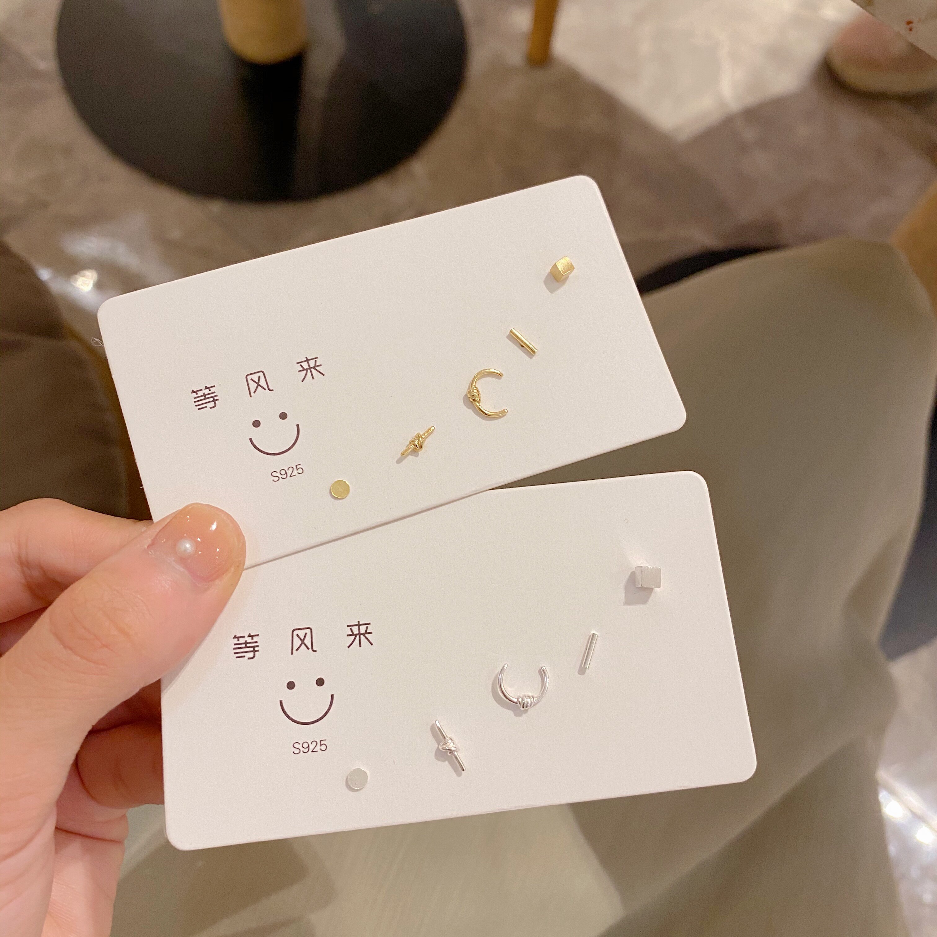 925 pure silver asymmetrical butterfly knot ear nail suit ins brief and small 100 lap lukewarm breeds ear bone nails