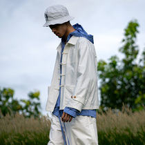 UrbanStandard personality chic disc button retro lapel jacket autumn men ins national tide loose casual coat