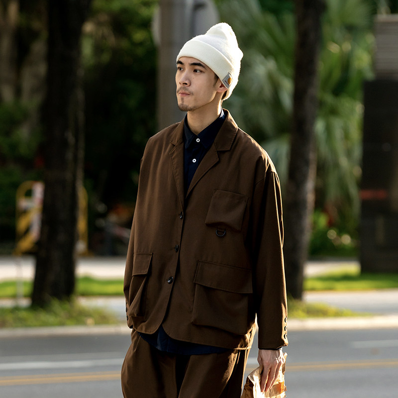 Urbanstandard Japanese retro function small suit men in autumn suit loose men's casual coat tide