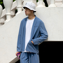 UrbanStandard Japanese thin coat men men summer casual loose ribbon road robe personality top
