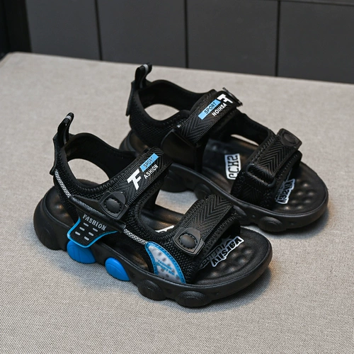 Летние сандалии для мальчиков, нескользящая детская пляжная обувь, коллекция 2021, мягкая подошва, подходит для подростков