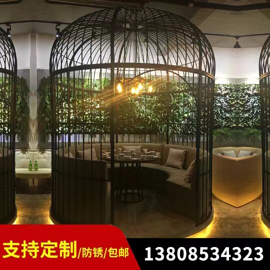 Wrought iron large bird cage wedding decoration ornaments villa outdoor park view peacock cage floor hot pot shop ornaments