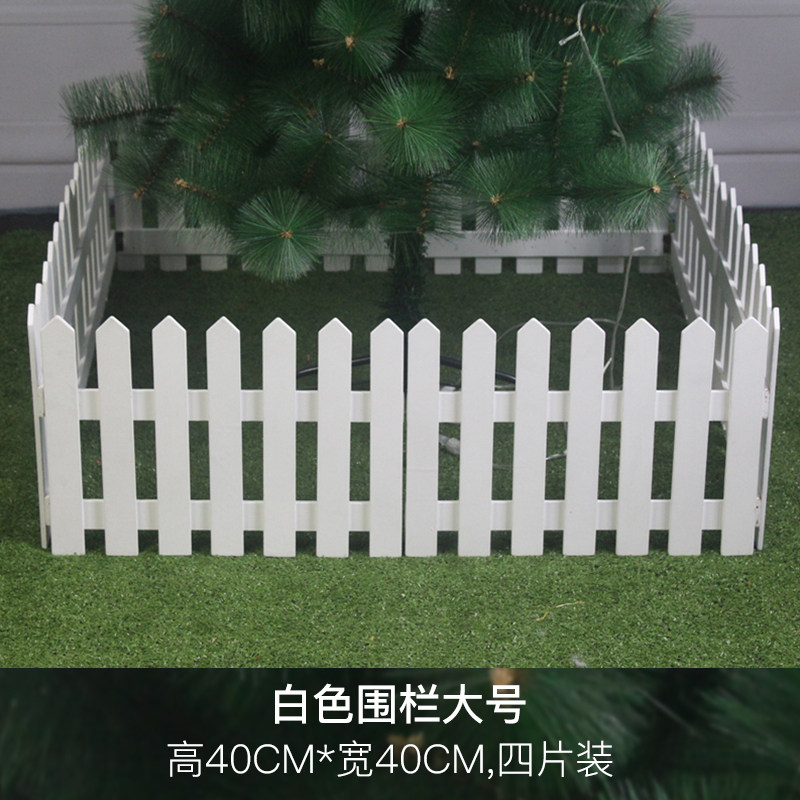 Christmas Solid Wood Fence Christmas Decoration Fence Wooden Fence White Wooden Fence Indoor Christmas Tree Ornaments