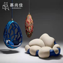 Creative Balcony Single single hanging hanging web Red hanging chair Home Lazy Cradle Chair Indoor outdoor leisure Grid Qiuqian