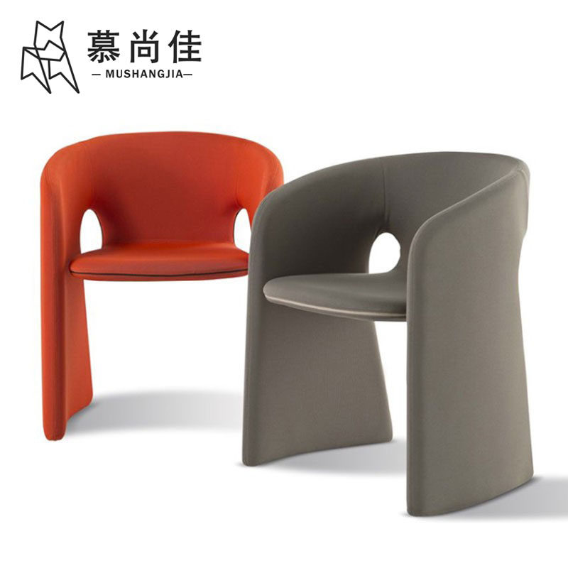 Modern Minimalist Designer Individuality Glass Fiber Single Sofa Casual Chair Decent Board Room Nordic Fashion Dining Chair