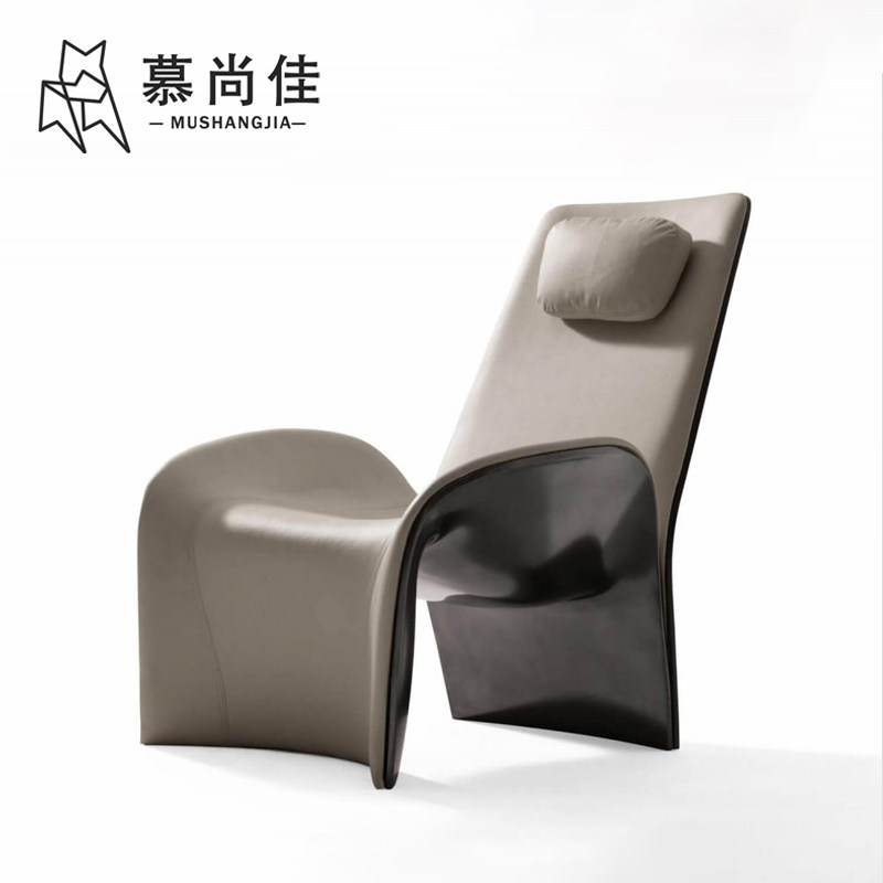 Nordic simple single-person sofa art designer creative glass steel fashion S-type lazy recreational chair seat