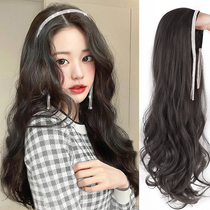  Reduction of age hairstyle All headgear hair stirrup Hair Girl Long Hair U Type Half Headgear Detachable Mesh Red Long Straight Wig Sleeve