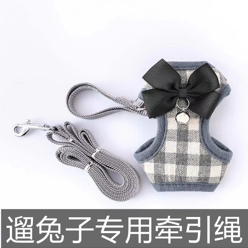 Anti-earned detoting rabbit traction rope Juris small white rabbit Rabbit Pet Cat Kitty for special vest-style clothes