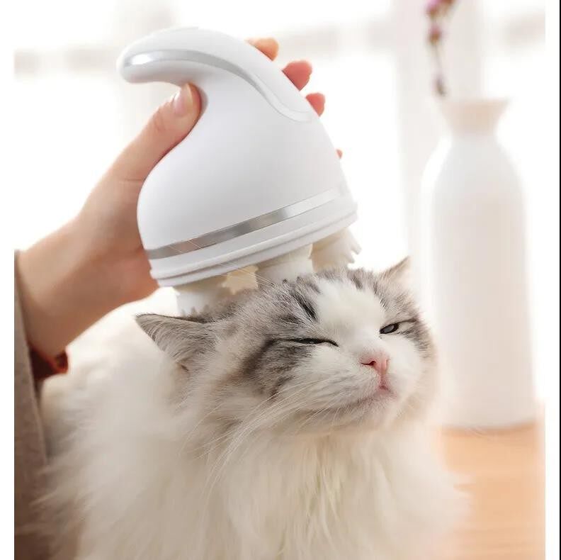 Pet Head Massager Kitty Electric Roll Cat Theorator Grip Itch Head Dog Scalp Autopilot Scratching Head Scratching