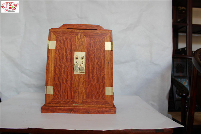 Myanmar pear lever box carrying case Wu Jia En style lever box Large fruit Rosewood lever box carrying case Jewelry box