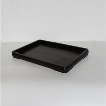 Purple sandalwood plate Tea tray tray storage plate East African black sandalwood antique wooden plate