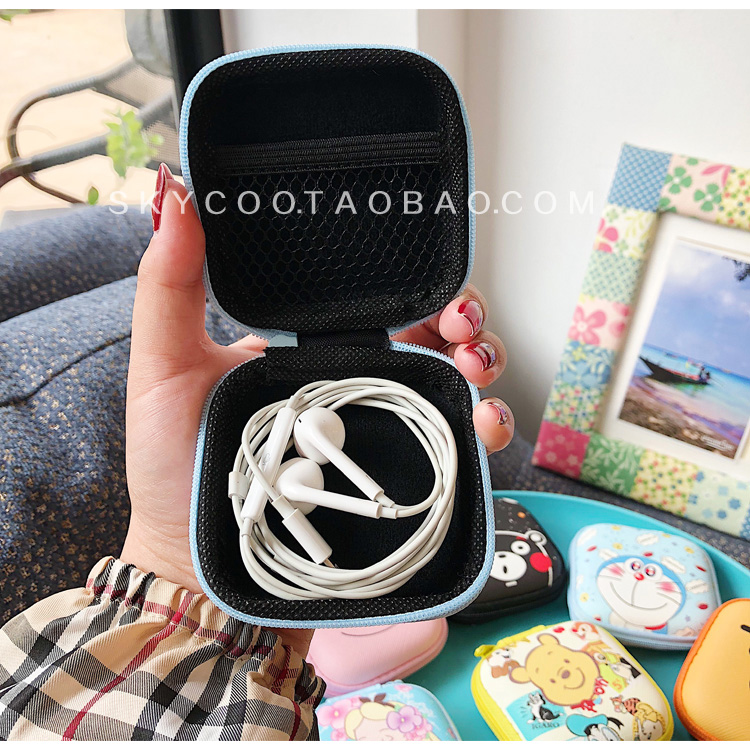 Mạng mới Red Gió ins với các thương hiệu phổ biến dòng tiền nén dữ liệu của hộp lưu trữ kỹ thuật số đa chức năng kết thúc gói tai nghe di động thay đổi quan trọng gói thủy triều dễ thương phim hoạt hình tai nghe hộp lưu trữ - Lưu trữ cho sản phẩm kỹ thuật số hộp đựng tai nghe fullsize